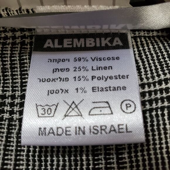 Alembika NWT Small Medium Oversized Black White Linen Blend Cold Shoulder Tunic - Picture 7 of 15